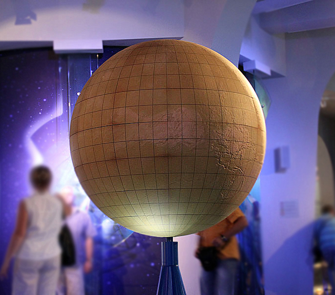 Our globe of Venus in Moscow planetarium