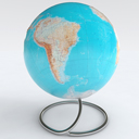 Globe of the World geographic relief
