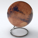 Globe of Mars space relief