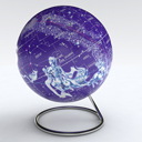 Globe of stars sky zodiac
